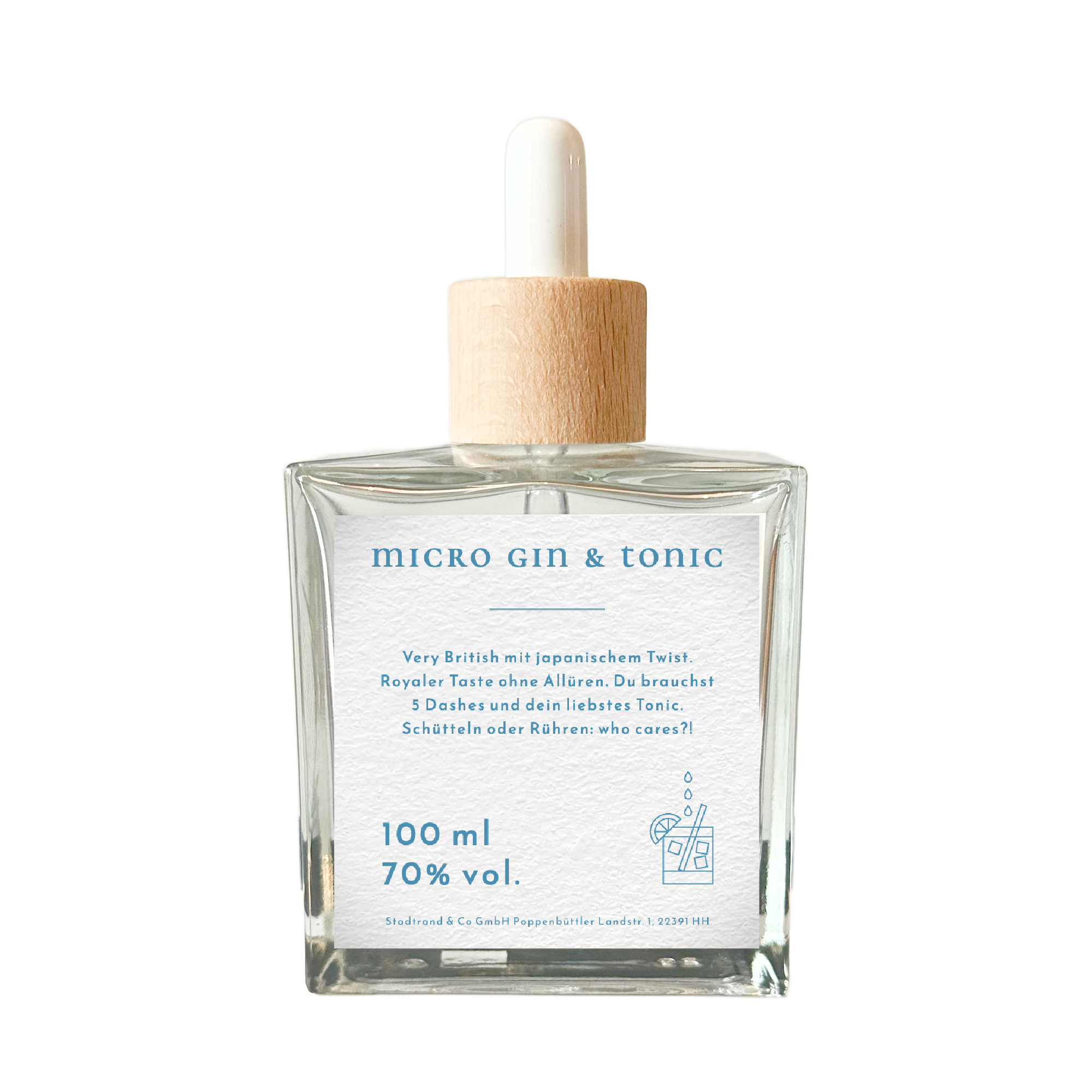 Flasche KOYI MICRO GIN 100 ml Rückseite