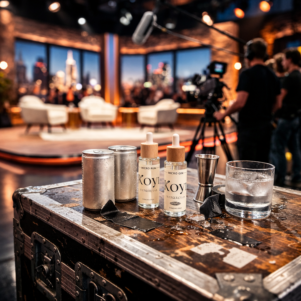 Zwei Flaschen KOYI im DHDL Studio