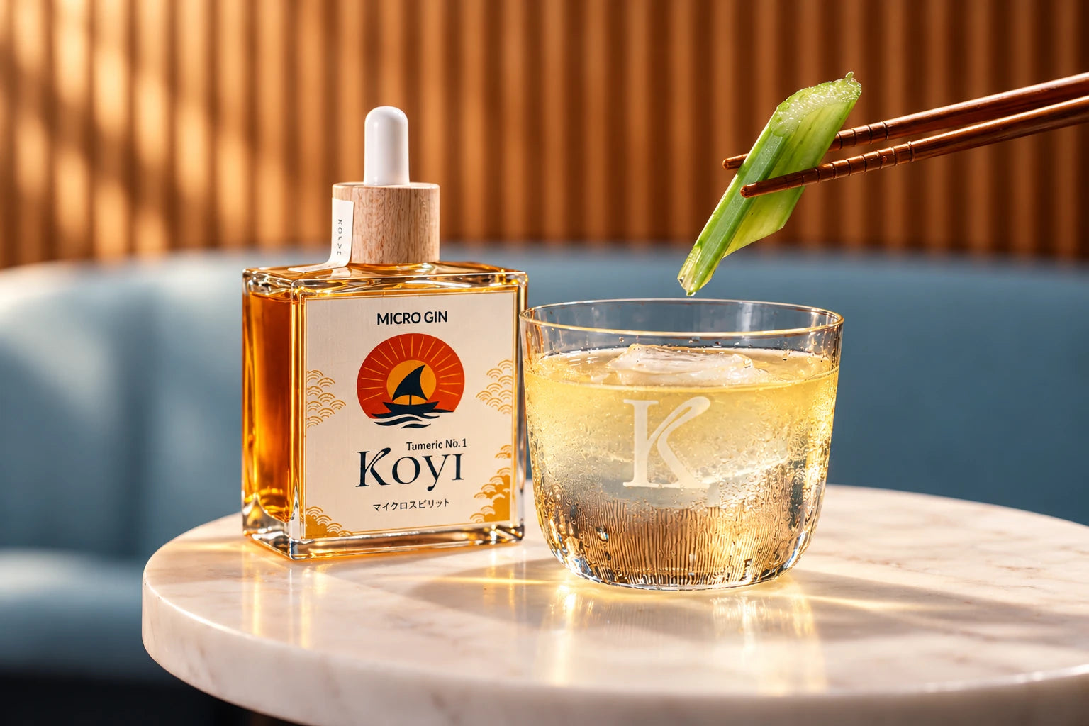 Tonic mit KOYI Micro Gin Tumeric No. 1 und Sellerie